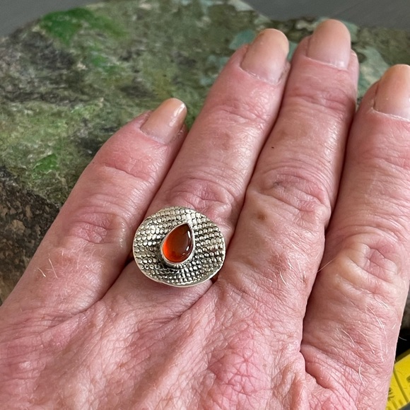 🌟Carnelian Sterling Silver Ring - Picture 6 of 10
